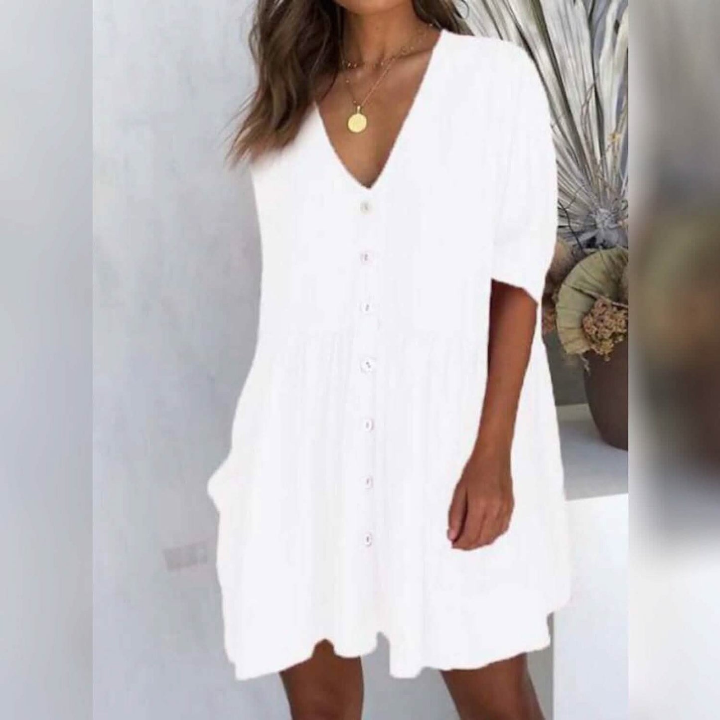 Women's Casual Ruched Loose Fit Dress