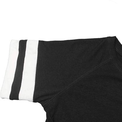 Womens Casual Tunic Tops Short Sleeve Crewneck Side Split Color Block T-Shirt