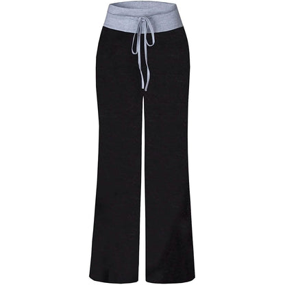 Women's Comfy Stretch Drawstring Palazzo Wide Leg Lounge Pant