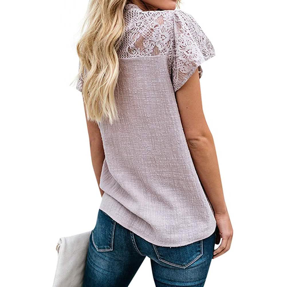 Women's Cute Lace Shirt Top T-Shirt