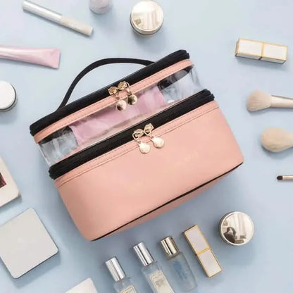 Women's Double Layer Makeup Bag