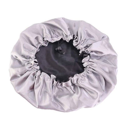 Women's Double Layer Reversible Silky Satin Headscarf Sleeping Bonnet Hat Headband