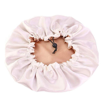 Women's Double Layer Reversible Silky Satin Headscarf Sleeping Bonnet Hat Headband