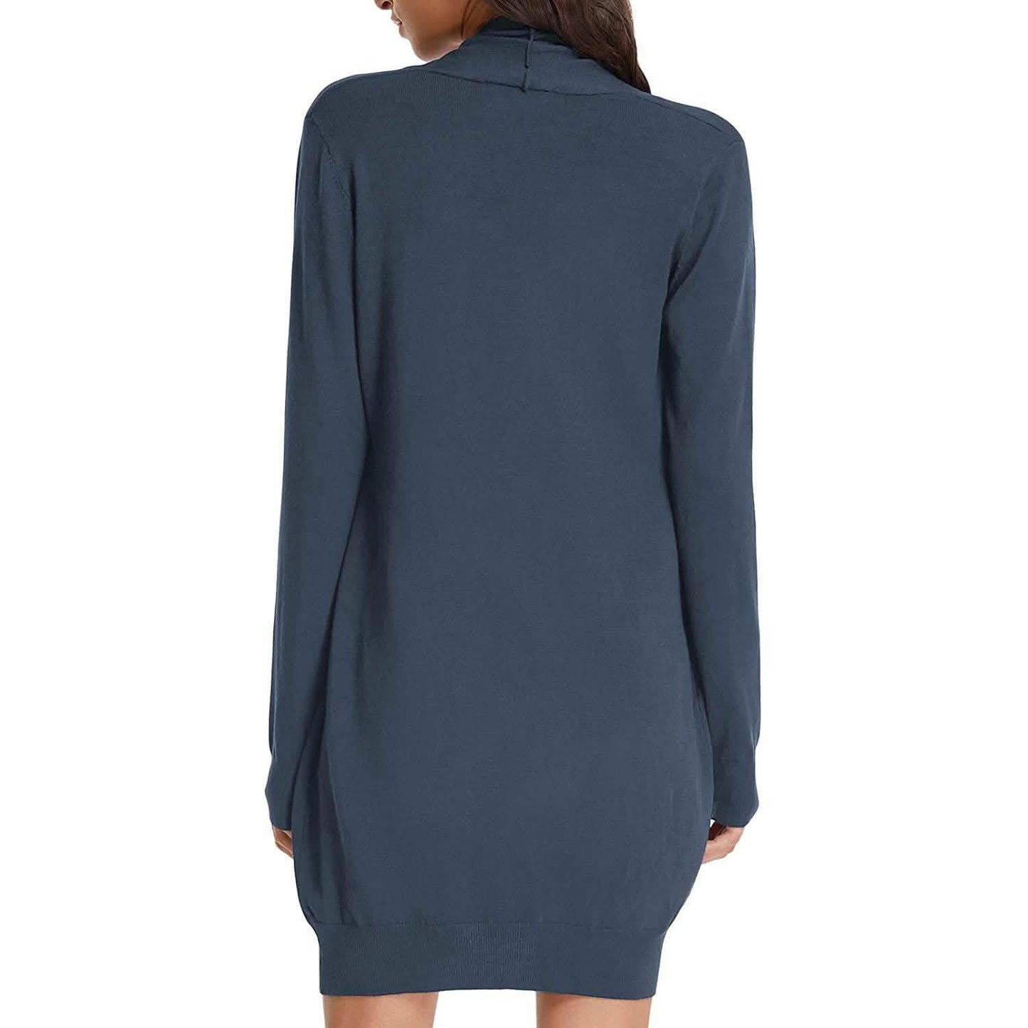 Women's Essential Solid Open Front Long Knited Cardigan Sweater