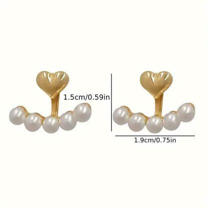 Women's Fashion Earrings Bohemian Style Imitation Pearl Inlay