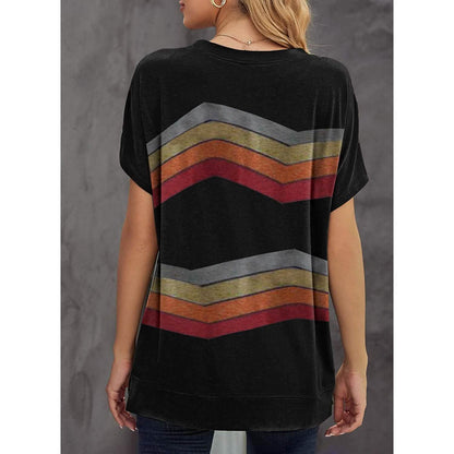 Womens Graphic Crewneck Tee Loose Casual T-Shirt