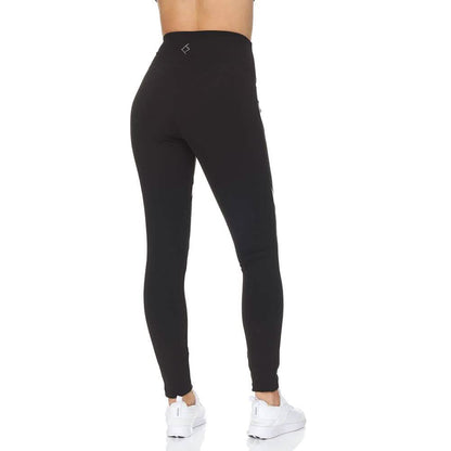 Women's High Waist Active Full Length Leggings With Lazer Cut Mesh