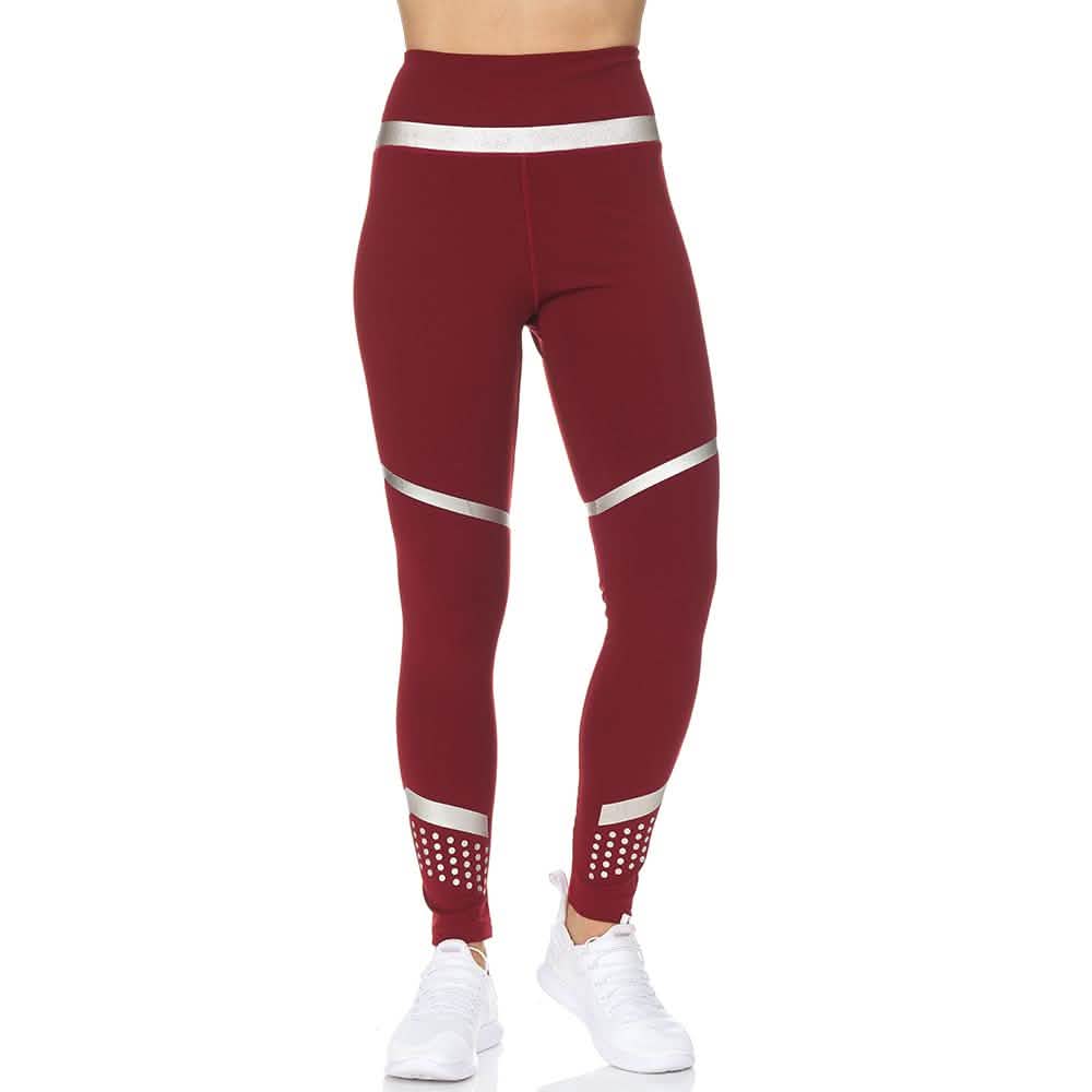 Women's High Waist Active Full Length Leggings With Rubber Print Detail