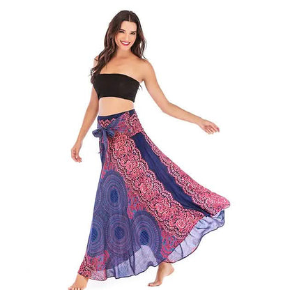 Women's High Waist Yoga Skirt Gypsy Dress