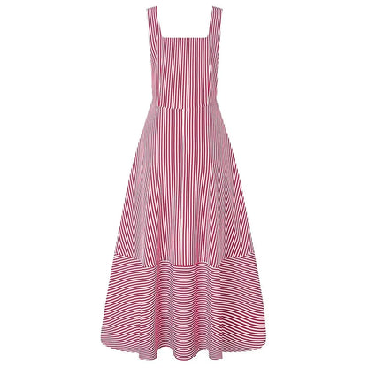 Women's Long A Line Striped Maxi Dress