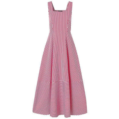 Women's Long A Line Striped Maxi Dress