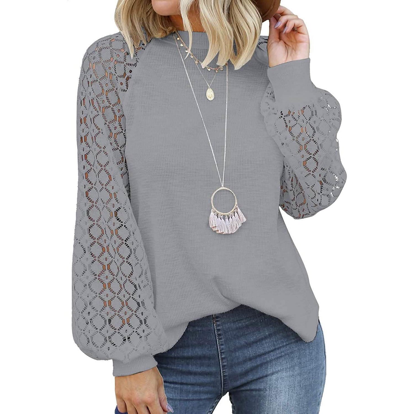 Women's Long Sleeve Lace Top