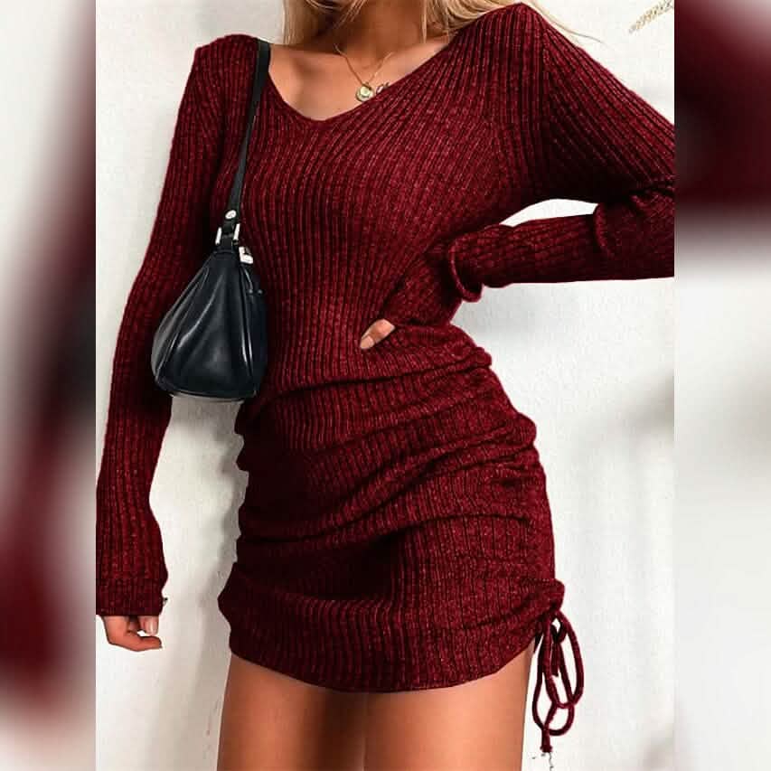 Women's Long Sleeve Sweater Dress