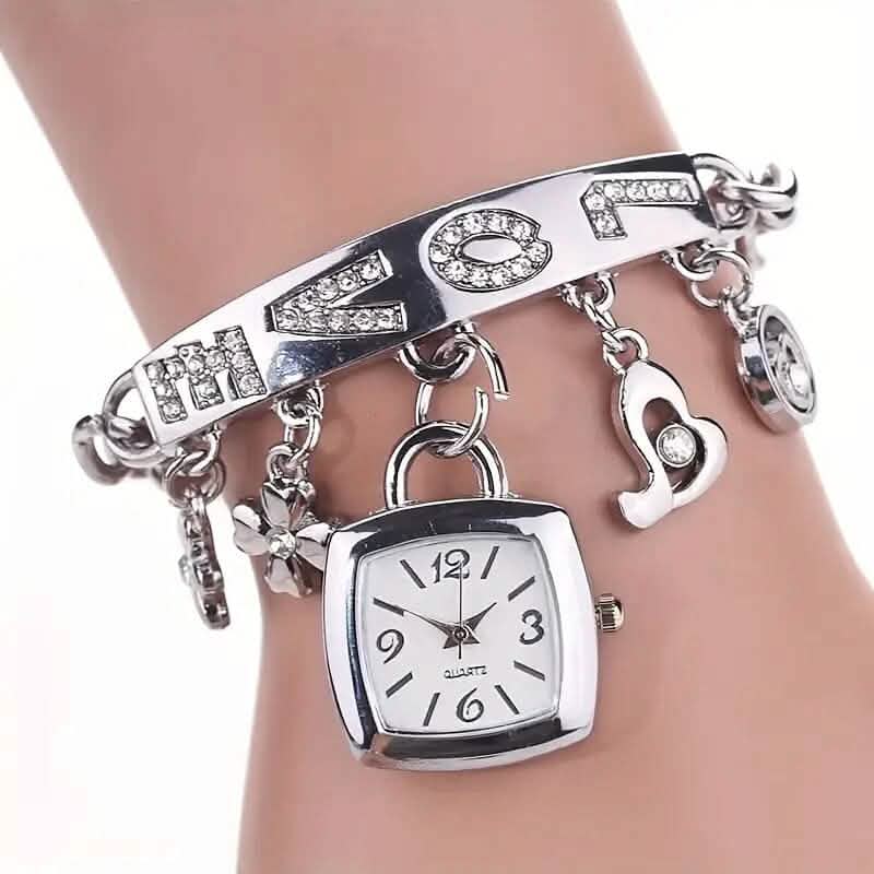 Women's Love Alphabet Bracelet Alloy Quartz Watch