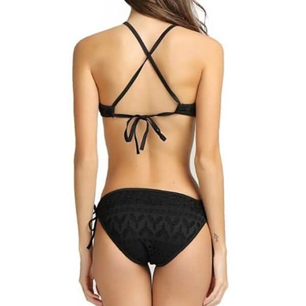 Women's One-Piece Bikini Solid Crochet Swimsuit