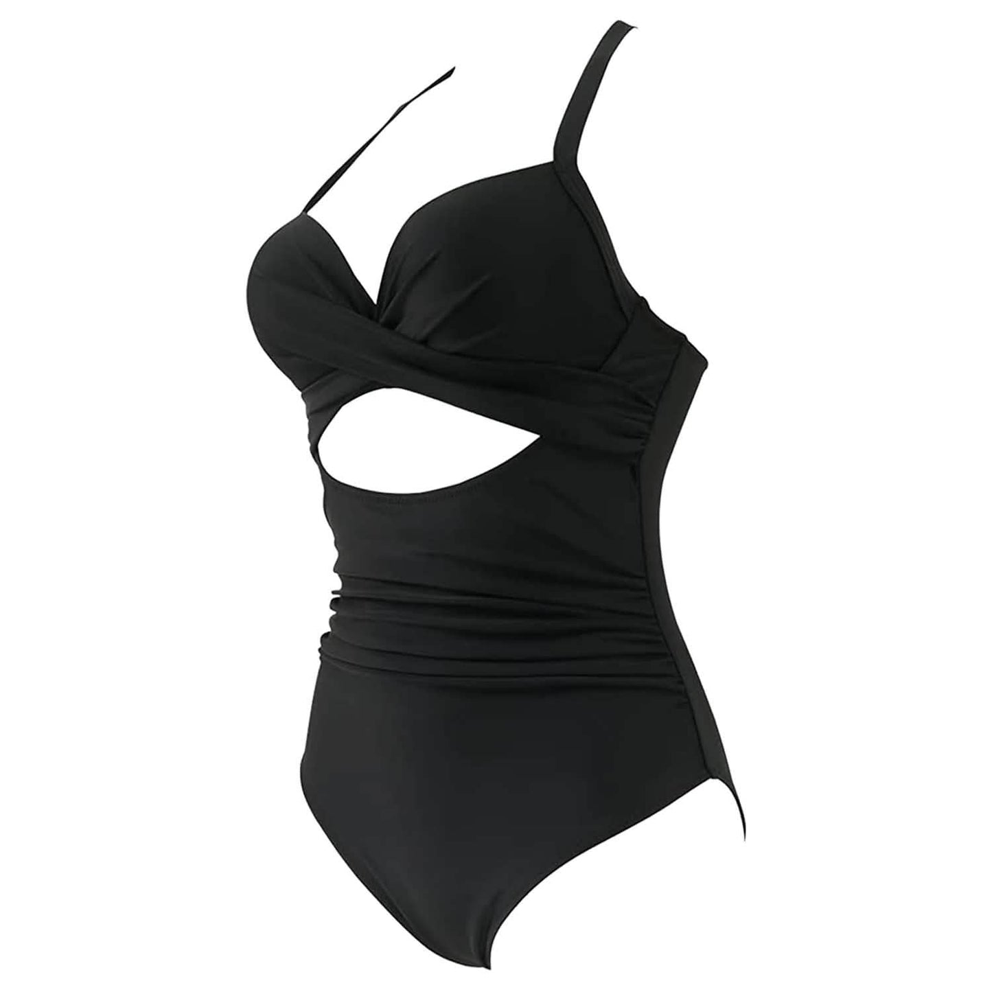 Women's One Piece High Waist Swimwear Tummy Control Cutout