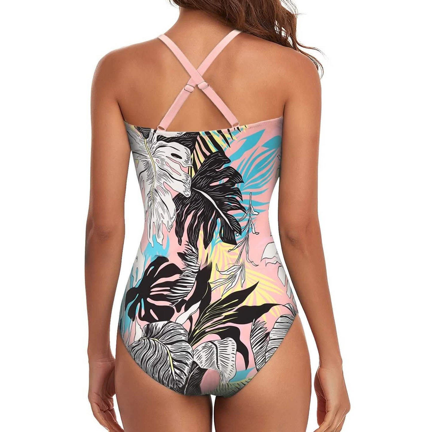 Women's One Piece High Waist Swimwear Tummy Control Cutout