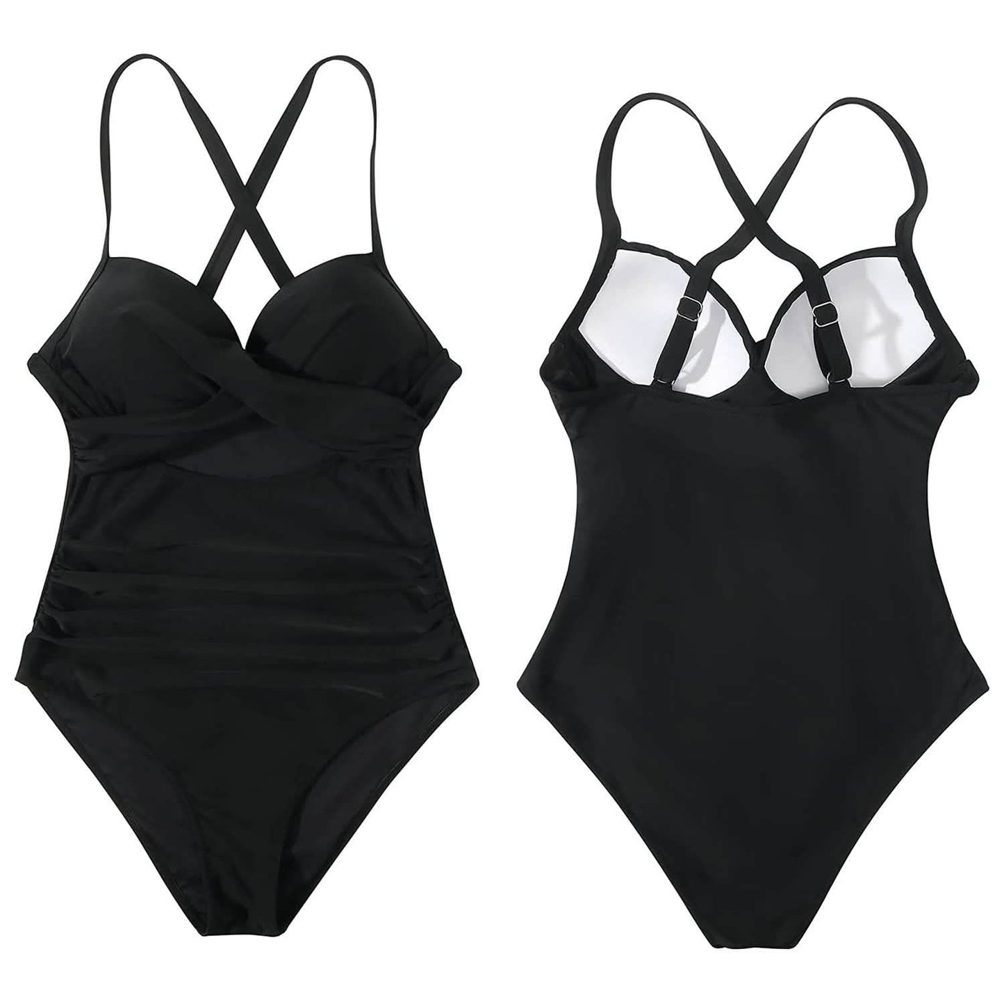 Women's One Piece High Waist Swimwear Tummy Control Cutout