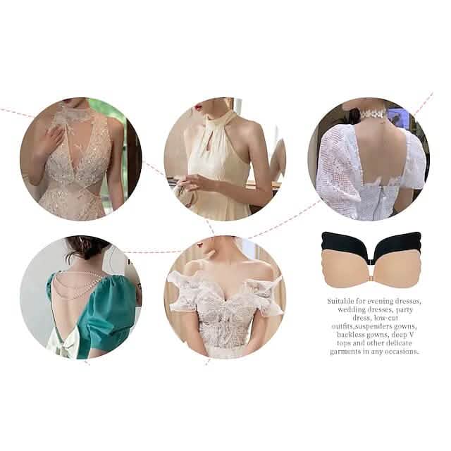 Women's Plus Size Adhesive Bra