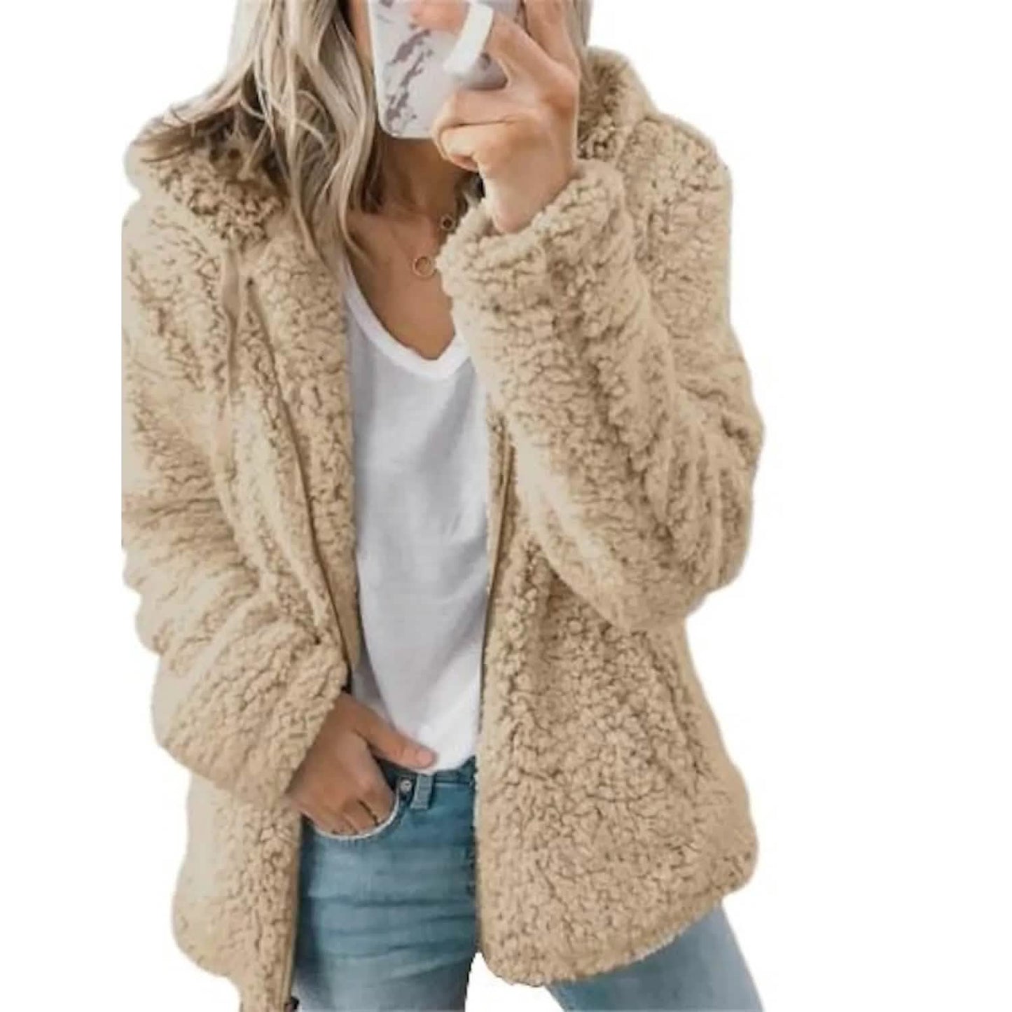 Women's Plus Size Hoodie Coat Long Sleeve