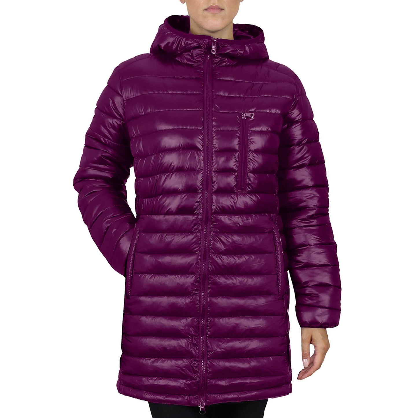 Women's Puffer Bubble Jacket With Non-Detachable Hood