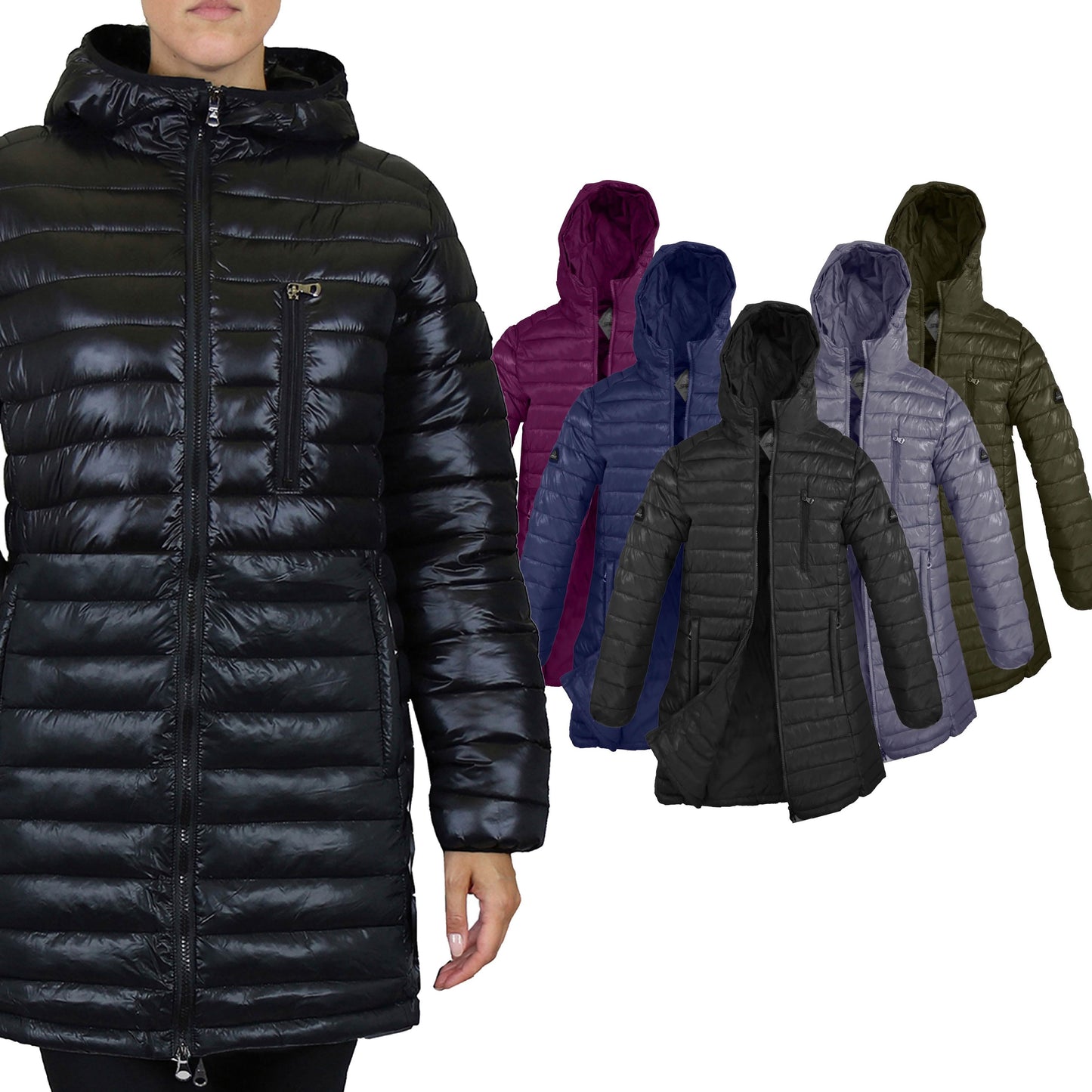 Women's Puffer Bubble Jacket With Non-Detachable Hood