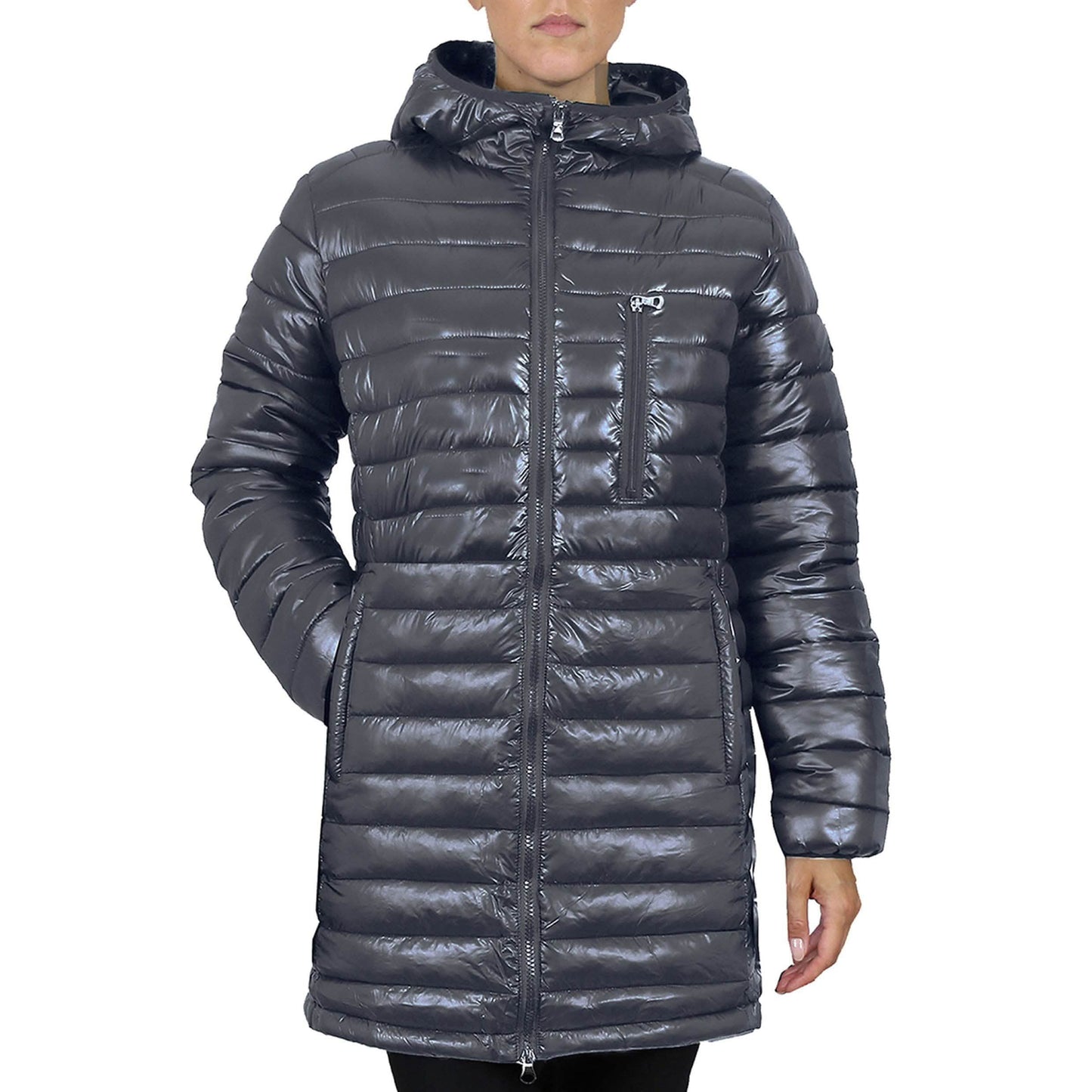 Women's Puffer Bubble Jacket With Non-Detachable Hood