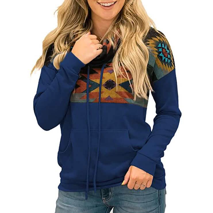 Women's Quarter Zip Color Block Pullover Sweatshirt