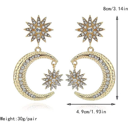 Women's Rhinestone Punk Earrings