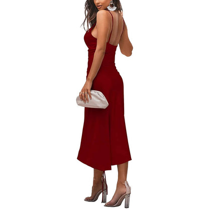 Women's Satin Spaghetti Strap Dress