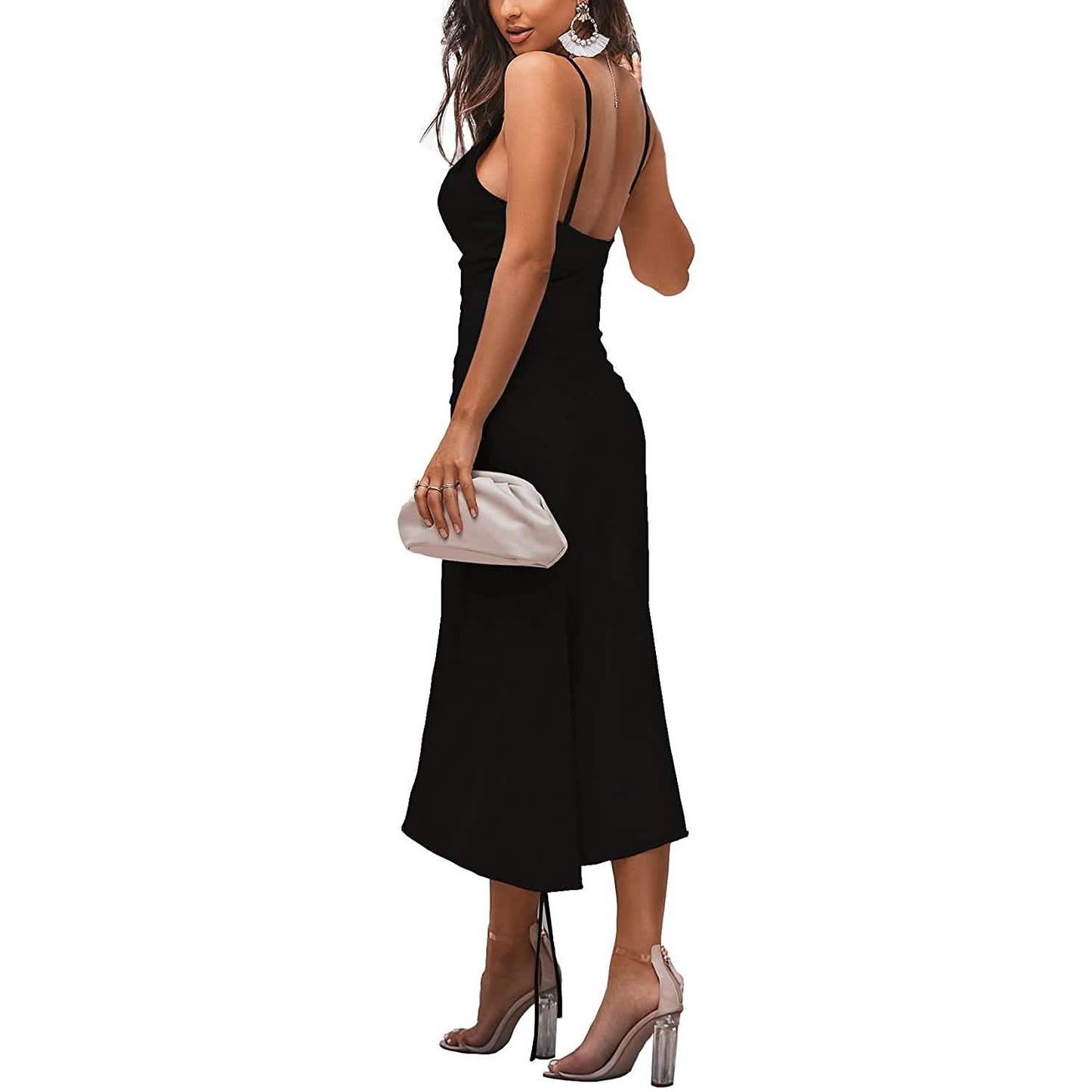 Women's Satin Spaghetti Strap Dress