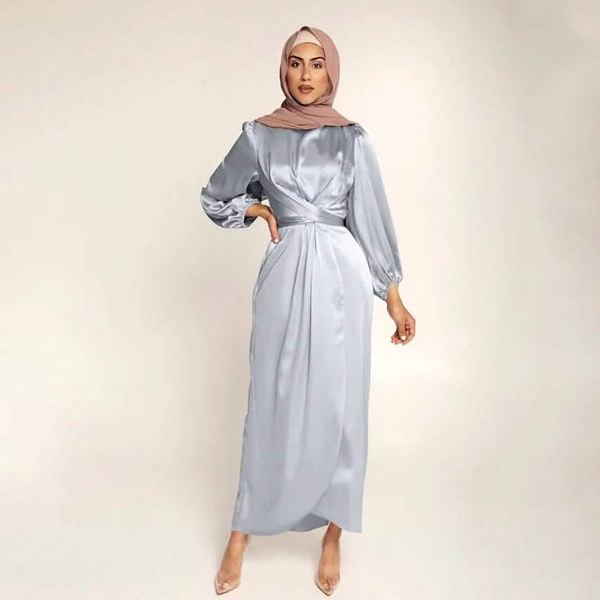 Women's Satin Swing Maxi Dress