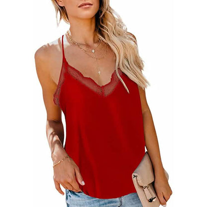 Women's Sexy V Neck Casual Sleeveless Cami Tank Top