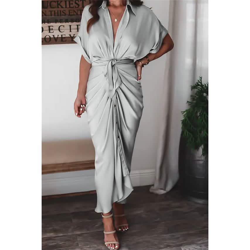 Women's Shirt Maxi Long Dress