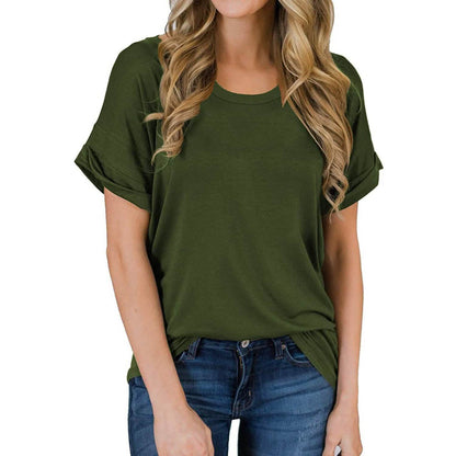 Women's Short Sleeve Shirts Summer Loose Casual T-Shirt Tops
