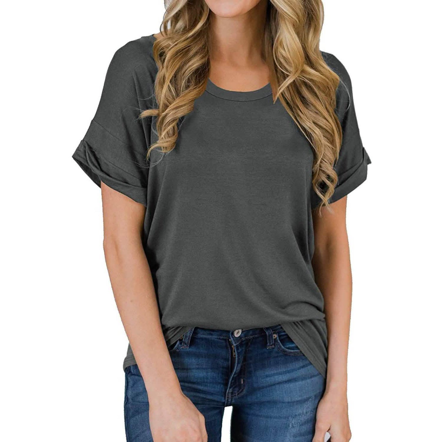 Women's Short Sleeve Shirts Summer Loose Casual T-Shirt Tops