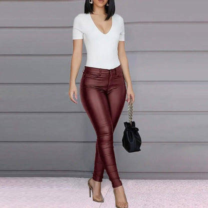 Women's Skinny Leather Pants