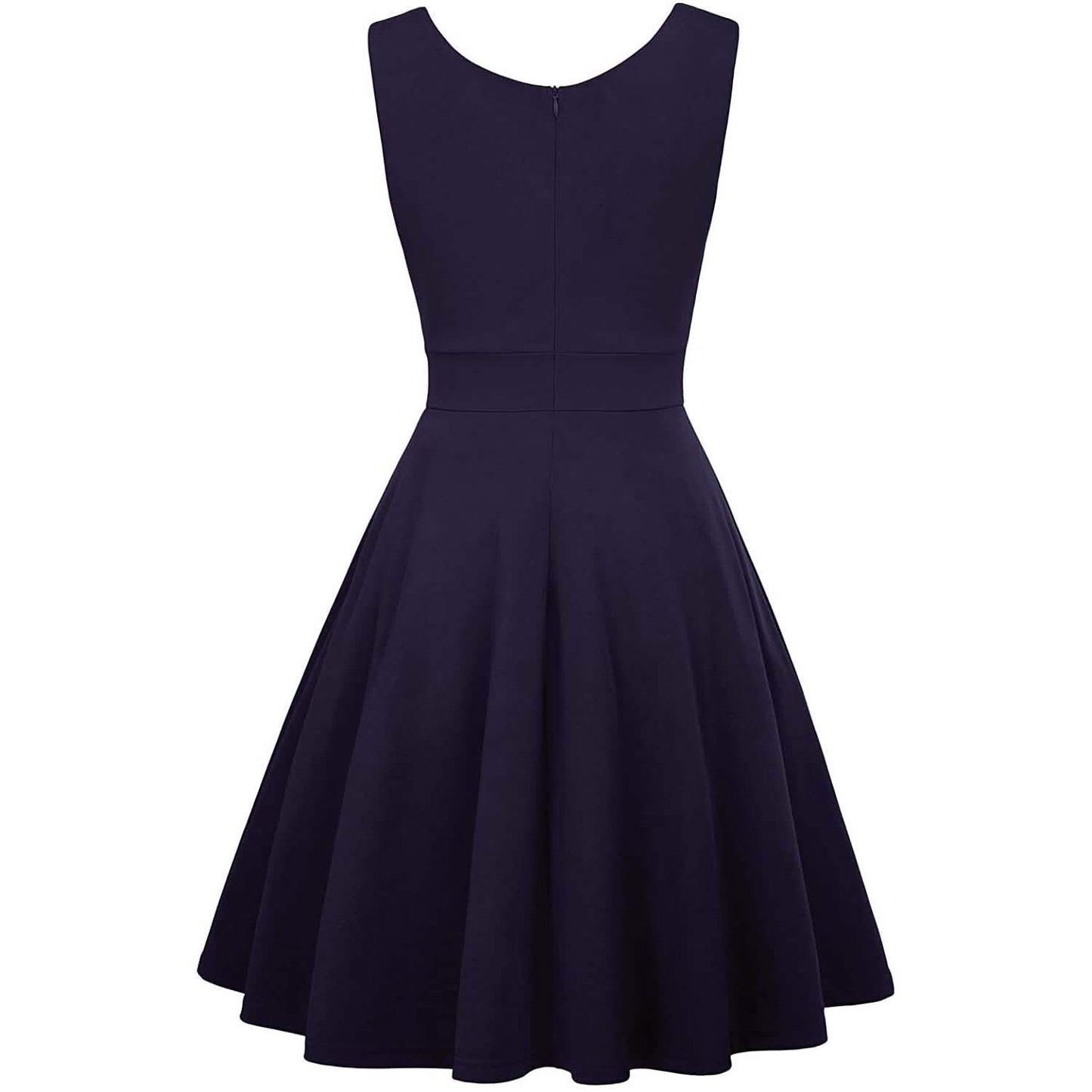 Women's Sleeveless Wrap V-Neck A-line Bridesmaid Cocktail Party Dress