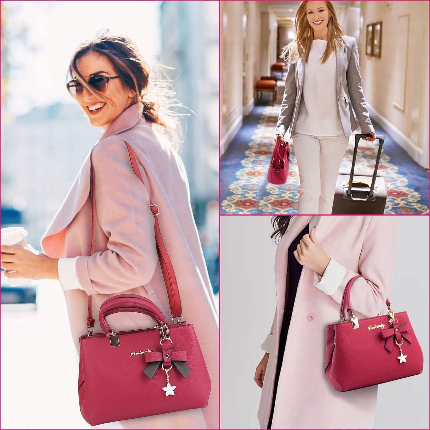 Women's Soft Leather Handbag Tote Shoulder Crossbody Bag