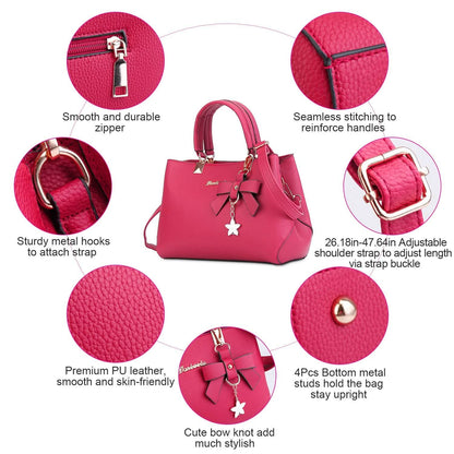 Women's Soft Leather Handbag Tote Shoulder Crossbody Bag