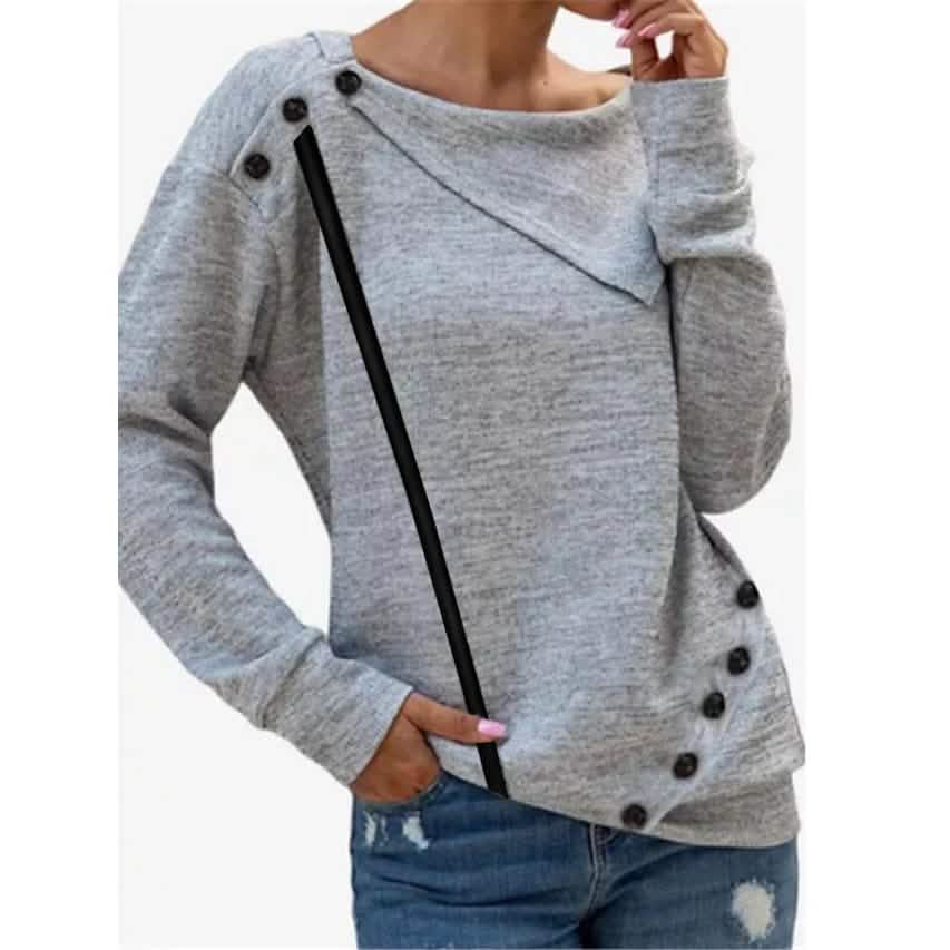 Women's Sweatshirt Pullover Solid Color