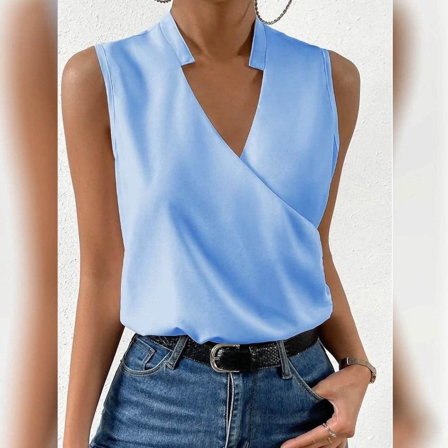 Women's Tank Top Plain Sleeveless V Neck