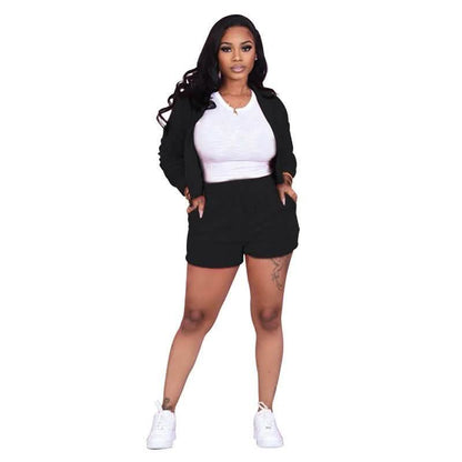 Women's Tracksuits Casual Sportswear Neon Two-Piece Short Sets
