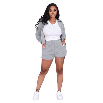 Women's Tracksuits Casual Sportswear Neon Two-Piece Short Sets