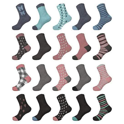 Women's Ultra-Plush Cozy Warm Fuzzy Fluffy Crew Socks
