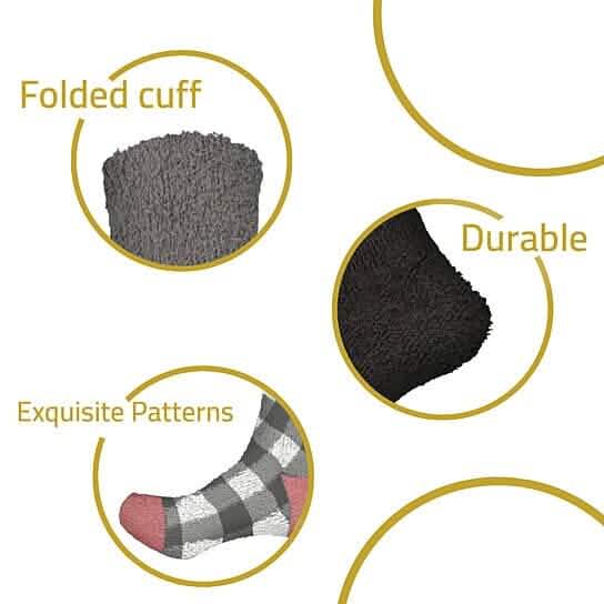 Women's Ultra-Plush Cozy Warm Fuzzy Fluffy Crew Socks