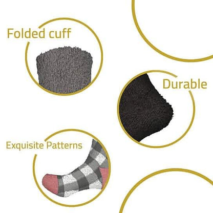 Women's Ultra-Plush Cozy Warm Fuzzy Fluffy Crew Socks