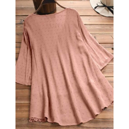Women's V-Neck Floral Lace Top