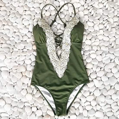 Women's Vintage Lace Bikini Bathing Suit