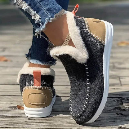 Women's Warm Thermal Plush Lined Flat Shoes